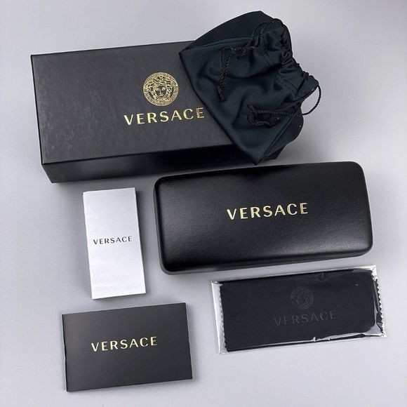 Versace Sunglasses VE2257 10025A Gold Light Brown Mirror Metal Pilot Unisex main image 12